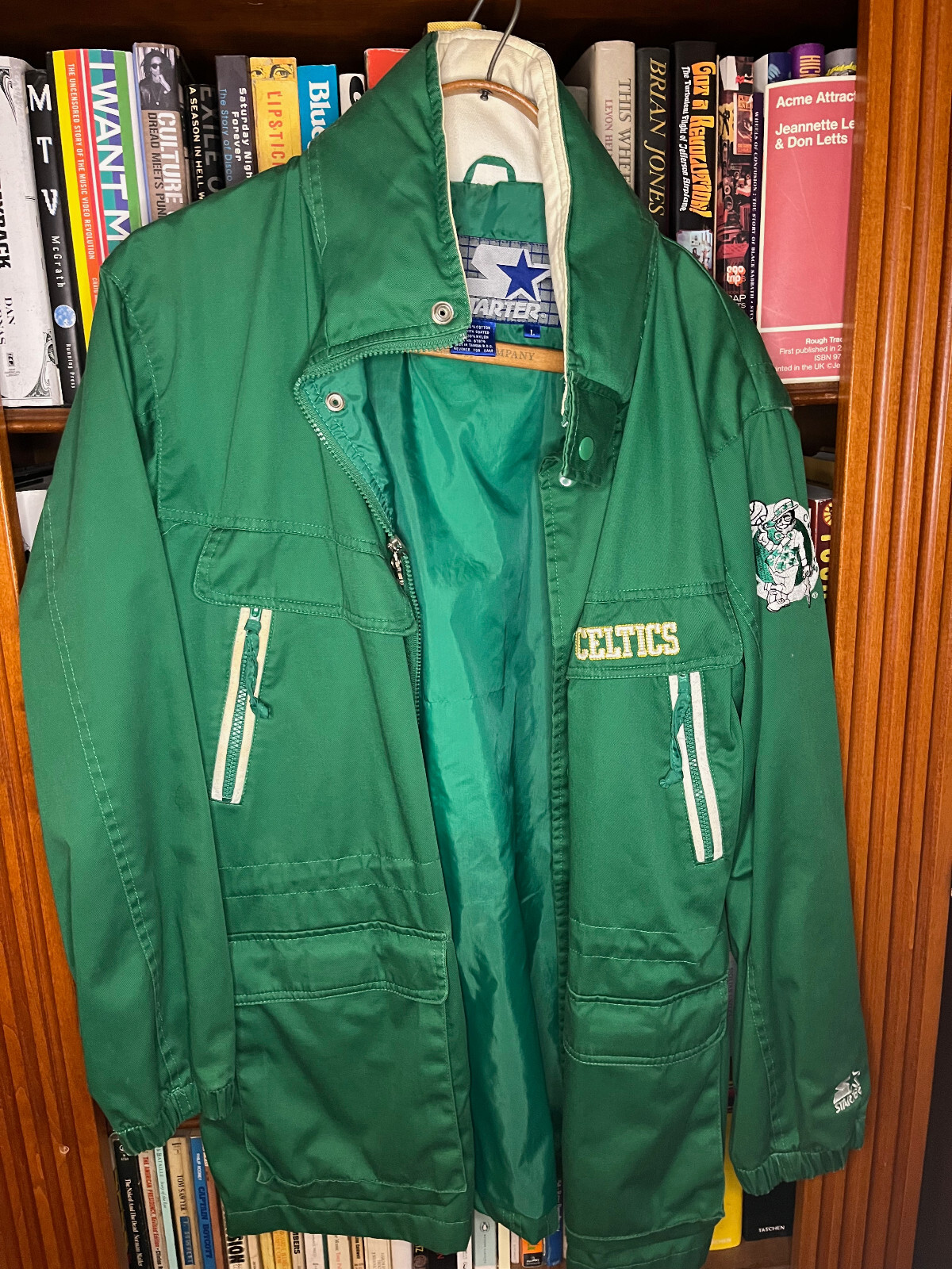 RARE Vintage NBA BOSTON CELTICS Starter Full-Zip / Full-length Jacket Size Large