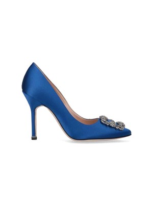 Pre-owned Manolo Blahnik High-heeled Shoe In Blue