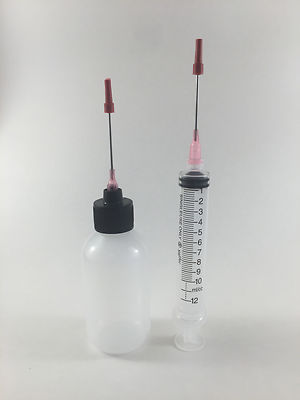 Plastic Squeeze Bottle 2oz, 10ML Syringe with 1.5 inch Stainless Applicators 