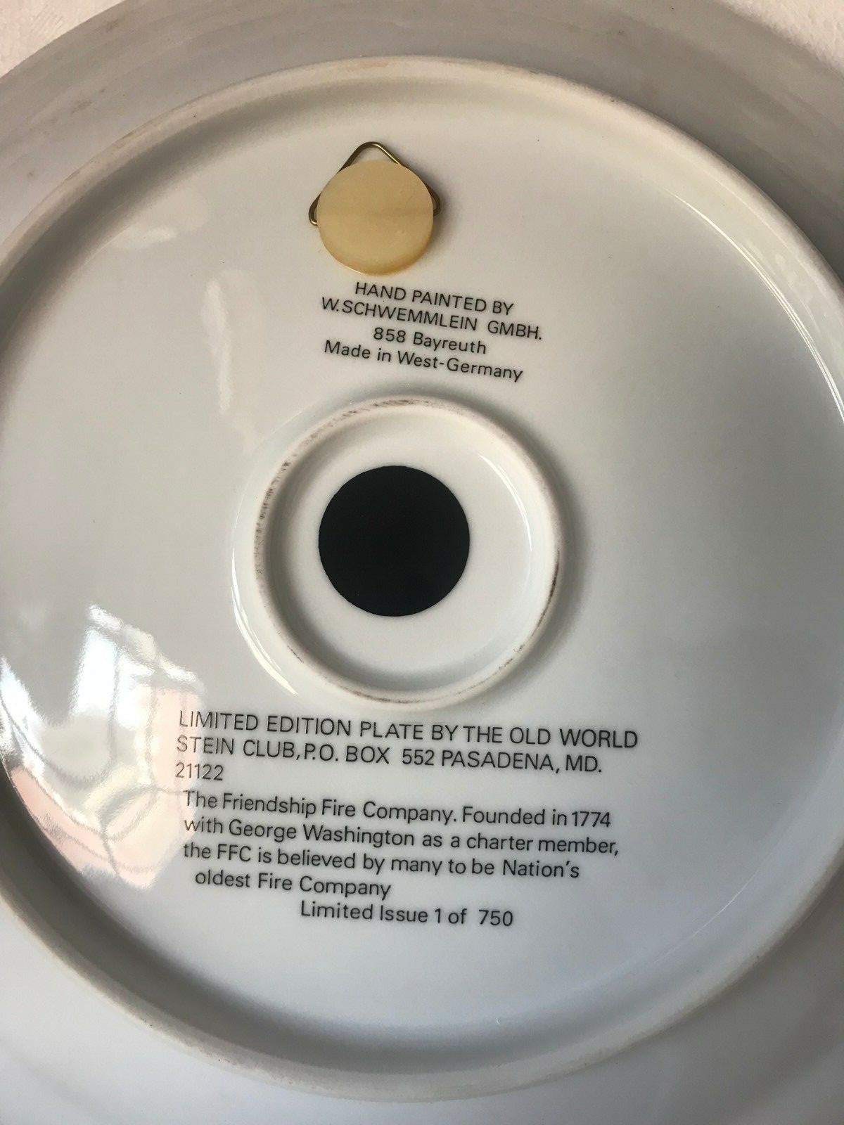 Friendship Fire Company Alexandria Virginia Old World Stein Kollectible