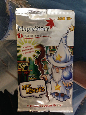Maplestory ''NPC Heroes'' 9-Card Sealed Booster Pack   X1