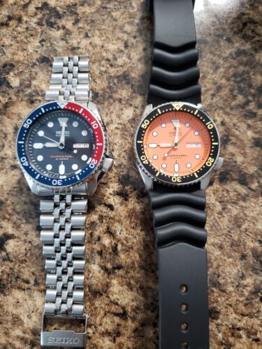 Seiko Automatic Diver's Orange Dial Black Band SKX011J1 Seiko Automatic Diver's Orange Dial Black Band SKX011J1