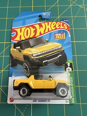 2022 HOT WHEELS GMC HUMMER EV HW GREEN SPEED 3/5 STINGER YELLOW COLOR VARIANT