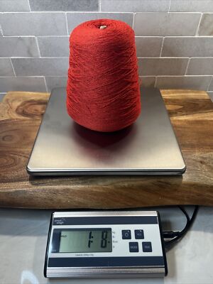 Phoenix Dye Works Machine Knitting Cone- Red - Blend Thin Yarn- 1.5 lbs