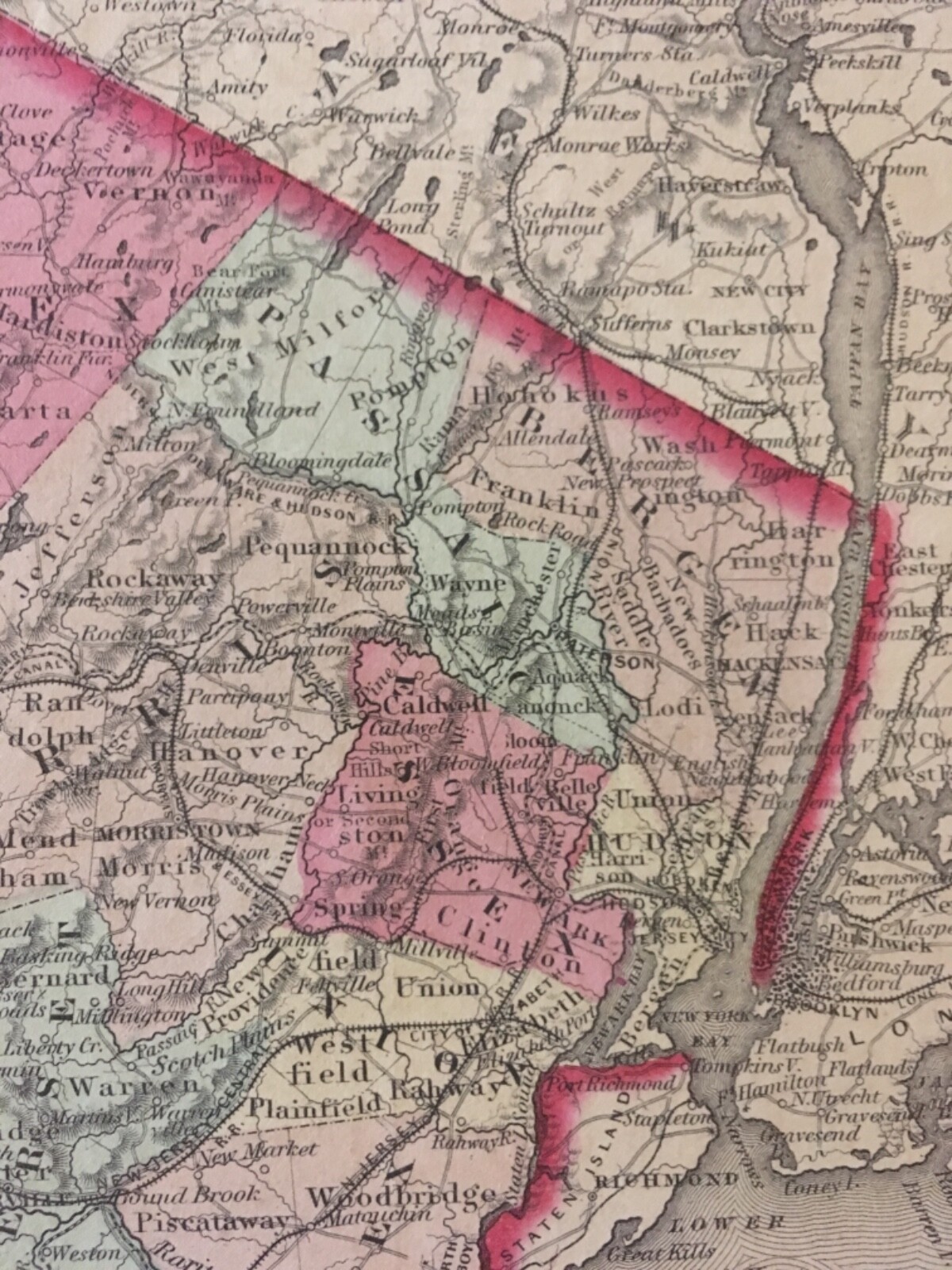 J.H. Colton’s 1859 Atlas Map of New Jersey