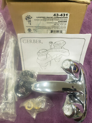 Moen 8434 Lever Handle 4'' Mount, Low Arc Bathroom Faucet, Chrome