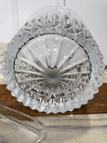 Princess House Highlights 24% Full Lead Crystal Ice Server w/Tongs #874 New?