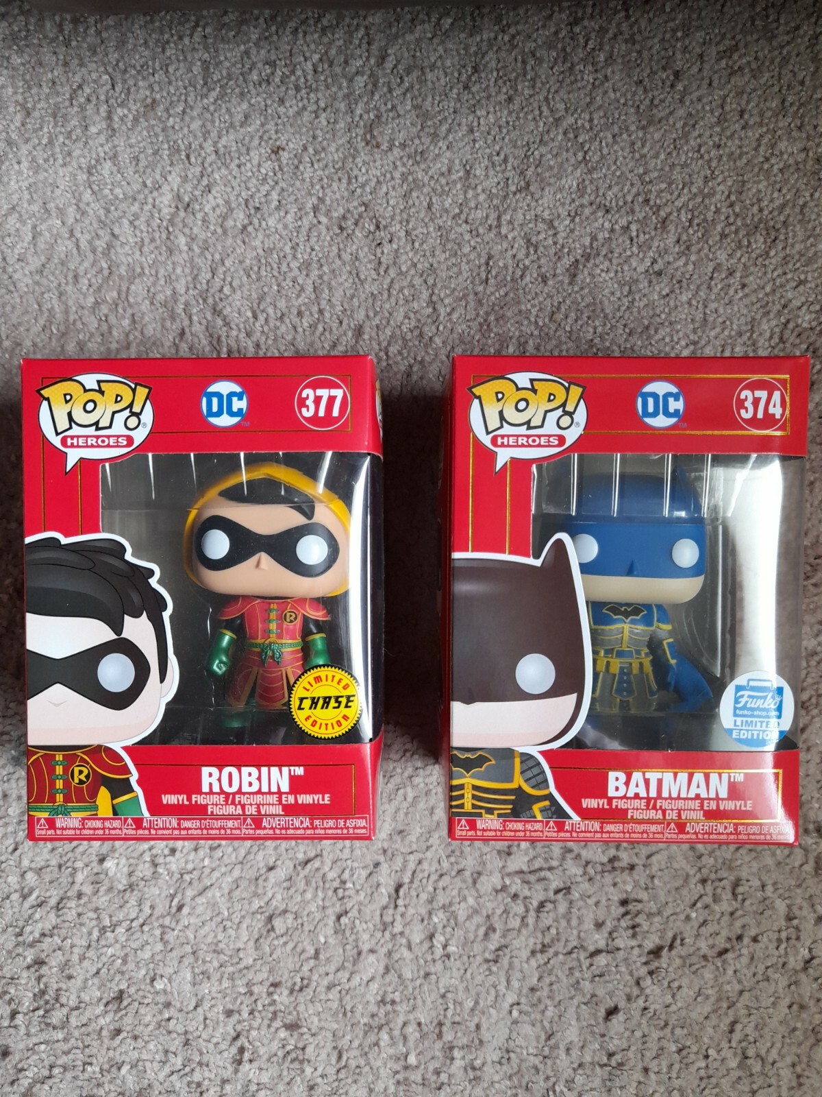Funko POP! Imperial Palace Blue Batman #374 & Chase Robin