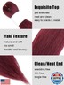 KAVSORAPI Burgundy Braiding Hair 20 Inch Pre Stretched Hair Long Straight Crochet Braids Yaki Texture Synthetic Fiber 3 Packs (118#/Burgundy)