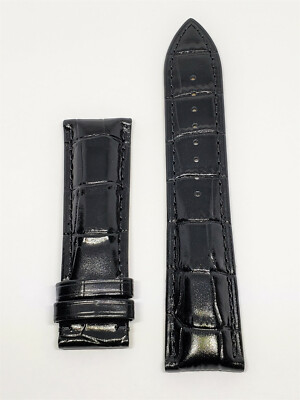Original MIDO Commander Model: M016414 or M016415 Black Leather 22mm Band Strap