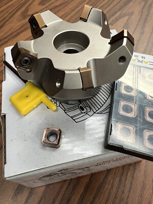 3'' 45 degree indexable face shell mill, milling & 10 Extra SNMX1205 Inserts #506