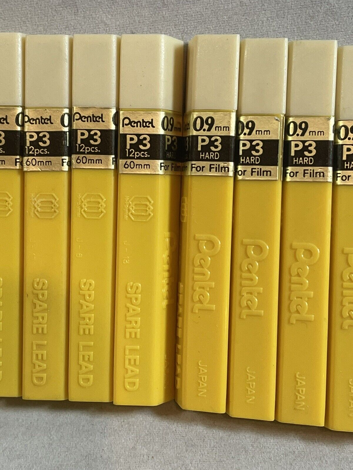 QTY 144 PENTEL MECHANICAL PENCIL FILM LEAD REFILL, REG FINE, CF9-P3