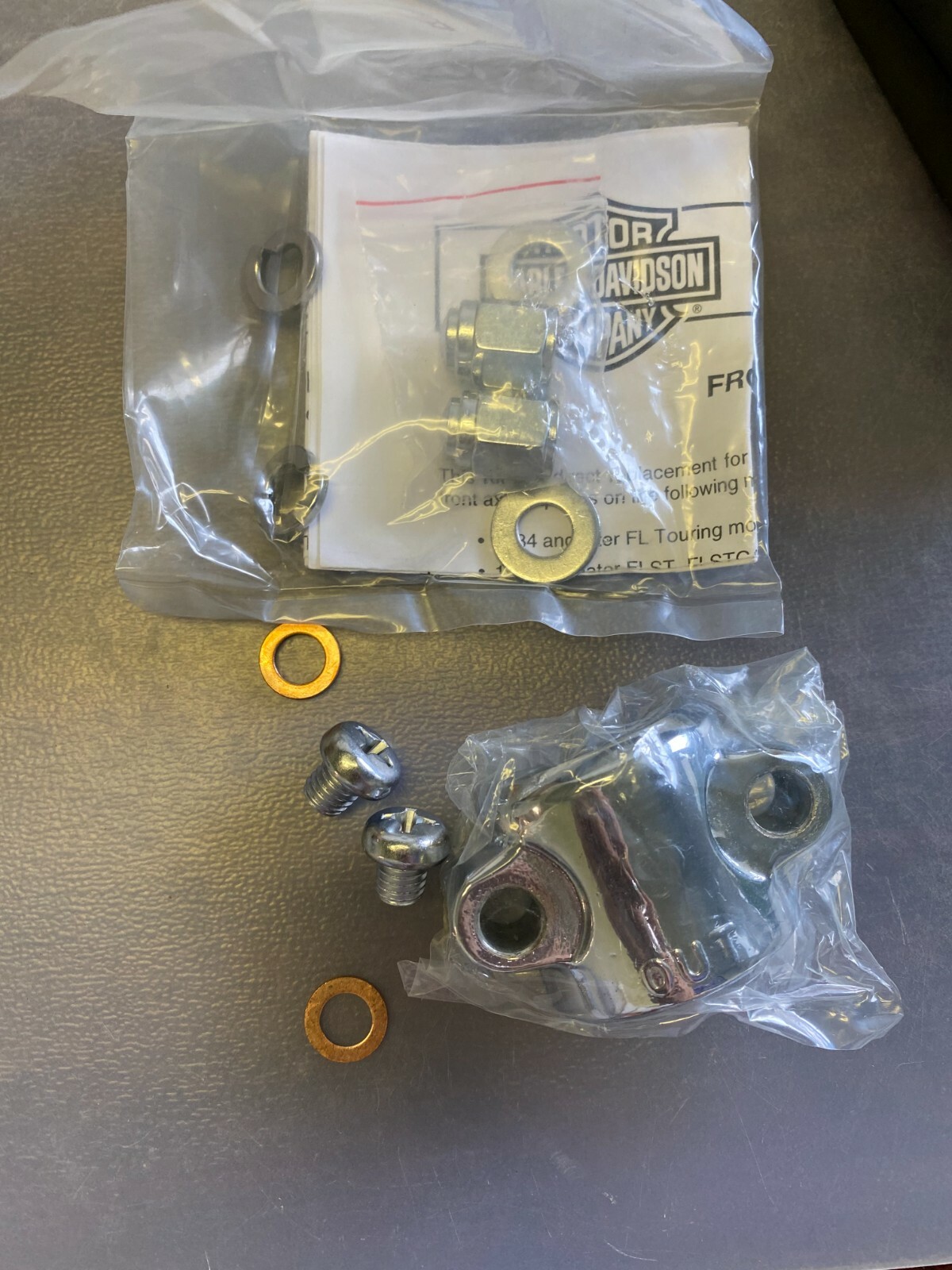 NOS Harley Davidson Chrome Fork Axle Retainer Nut Kit 19842013 45813