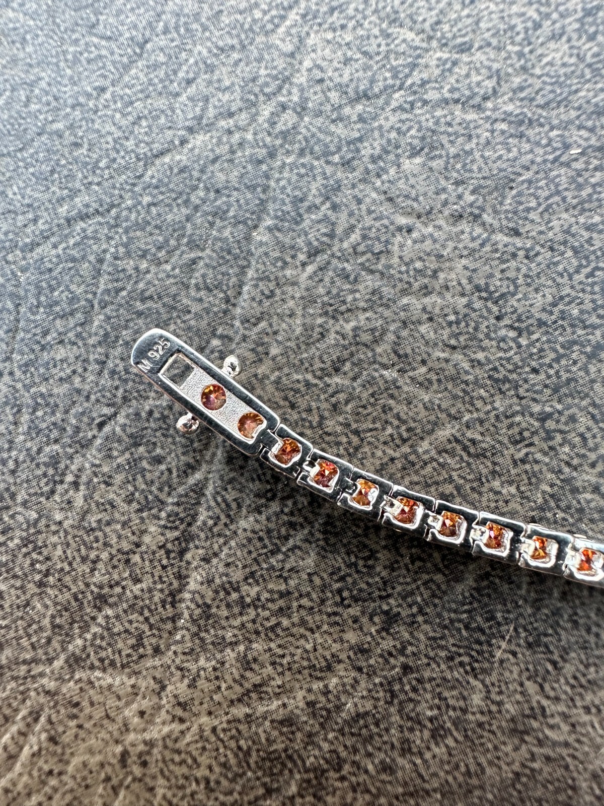 Pre-owned Silver Real Iced Pink Moissanite 3mm Tennis Bracelet 925  Pass Diamond Tester