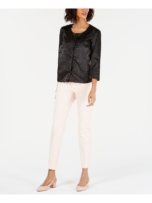 ALFANI Женская блузка с вышивкой и длинным рукавом, украшенным вырезом