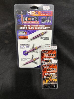 Thorn Archery HPX Broadheads 2 Blade 125 gr. 3 pk. w/2 packs of Sheer Pin