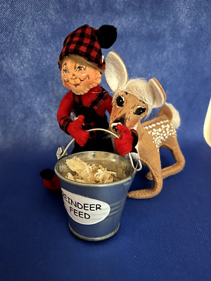 5'' Winter Woods Elf with Fawn