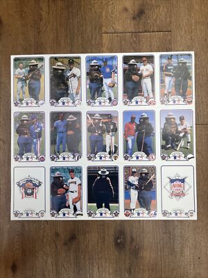 Smokey Bear 1987 Baseball NL 15 cards - Uncut Sheet - Murphy, O Smith EXCELLENT