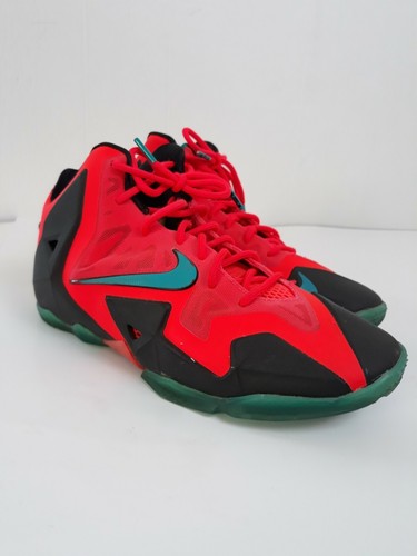 Nike Lebron XI GS Sneaker Laser Crimson Black Turbo Green