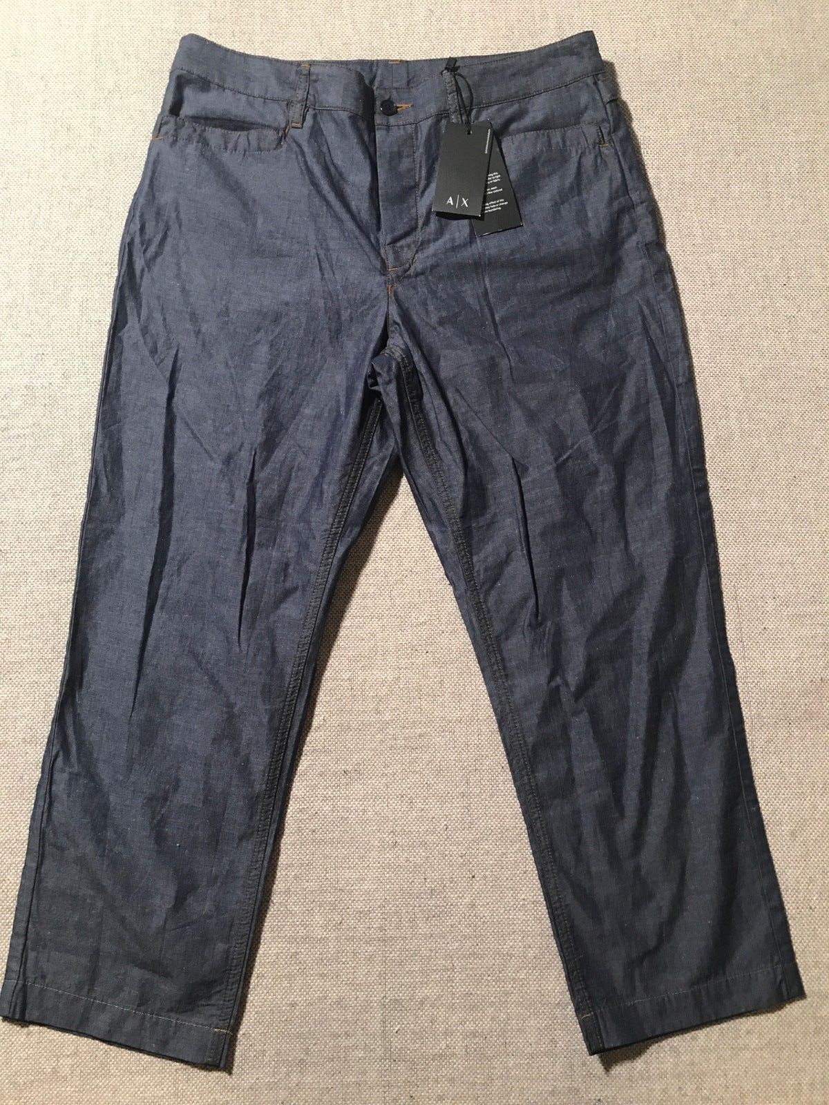 パンツ EMPORIO ARMANI 1tuck chambray slacks 48 Emporio Armani Pants for Men - Bloomingdale's