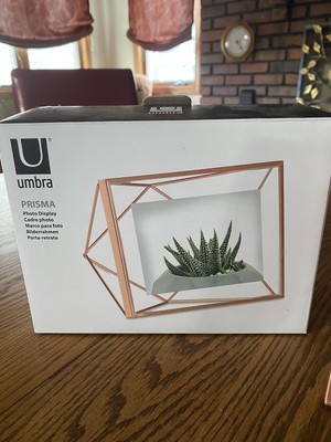 Umbra Prisma Picture Frame, 4 x 6 Photo Display for Desk or Wall, Copper