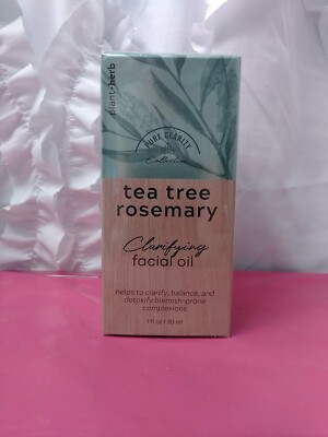Plant + Herb Pure Clarity Tea Tree Rosemary Clarifying Facial Oil 1 oz + Free  