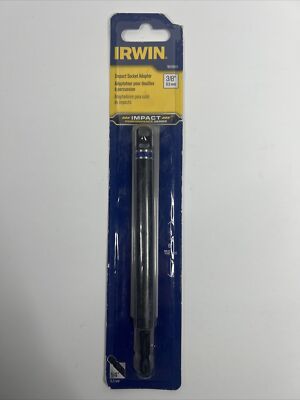 IRWIN 1899890 6'' x 3/8'' Impact Socket Adapter 1/4 Quick Change Shank Fast Ship