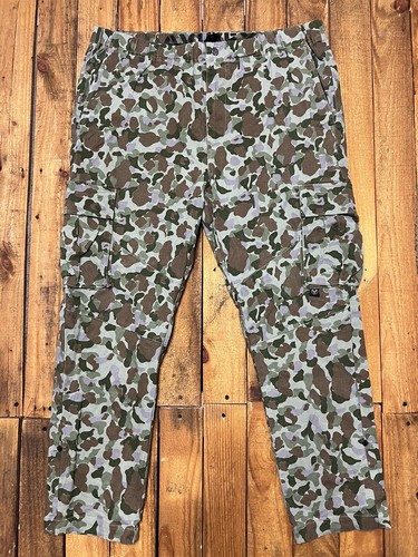 Avirex Camo Drawstring Pants Cargo Pants Size 40 Green Brown