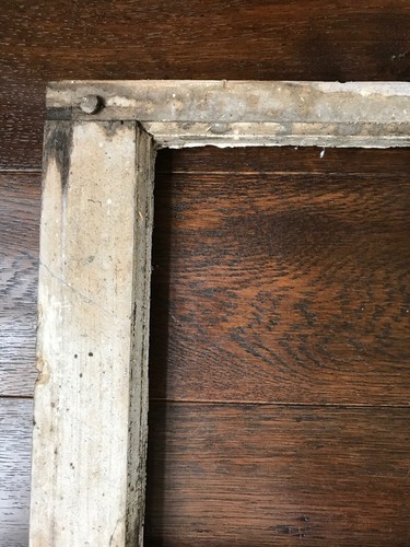 VINTAGE SASH ANTIQUE WOOD WINDOW No Glass FRAME WEDDING DISTRESSED 21” - 25”