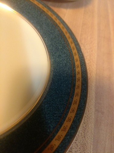 Mikasa Grande Ivory IMPERIAL LAPIS Set 4 Salad Plates L2826