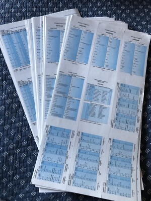 2001 Strat-O-Matic Football Cards Uncut And Complete Overall EXCELLENT Condition