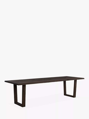 John Lewis Albury Dining Table Natural Edge Solid Oak Dark Oil 280 x 100