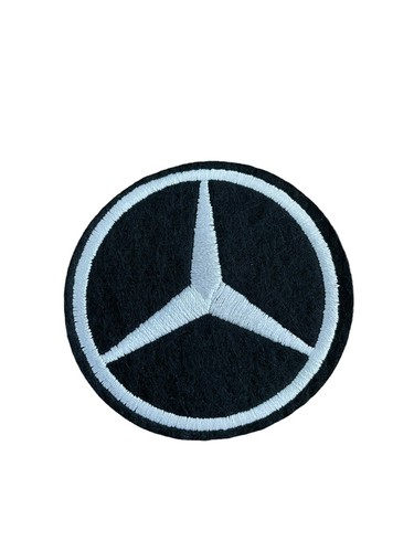 Mercedes Benz Patch Iron On / Sew On Embroidered Black Patch