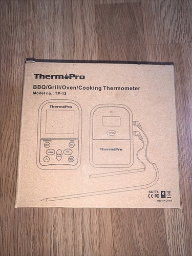 Thermo Pro Remote Thermometer Dual Probe TP 12 Meat Cooking Grill Count Up Down