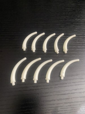 LEGO Parts 40379 Glow In The Dark Dinosaur/Dragon Tail/Claw/tooth/teeth  QTY 10