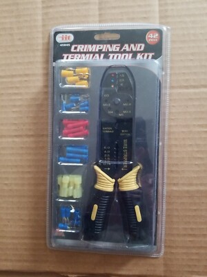 42 - pc. Crimping and Terminal Tool Kit with Wire Strippers - IIT