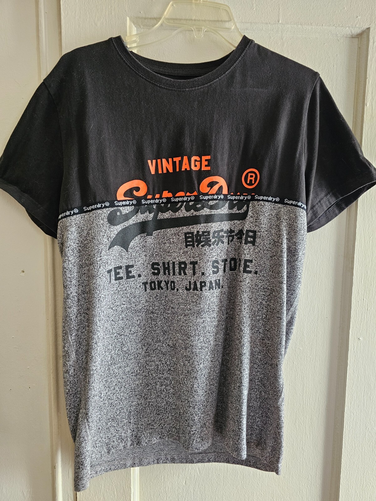 Superdry★クラシック フロントロゴ☆コットン☆Tシャツ Vintage Super Dry Premium T-shirt Men's Japan Tee Shirt XL