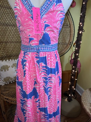 Pre-owned Lilly Pulitzer Taryn Maxi Dress Little Flamenco ? Size 8,10 In Multicolor