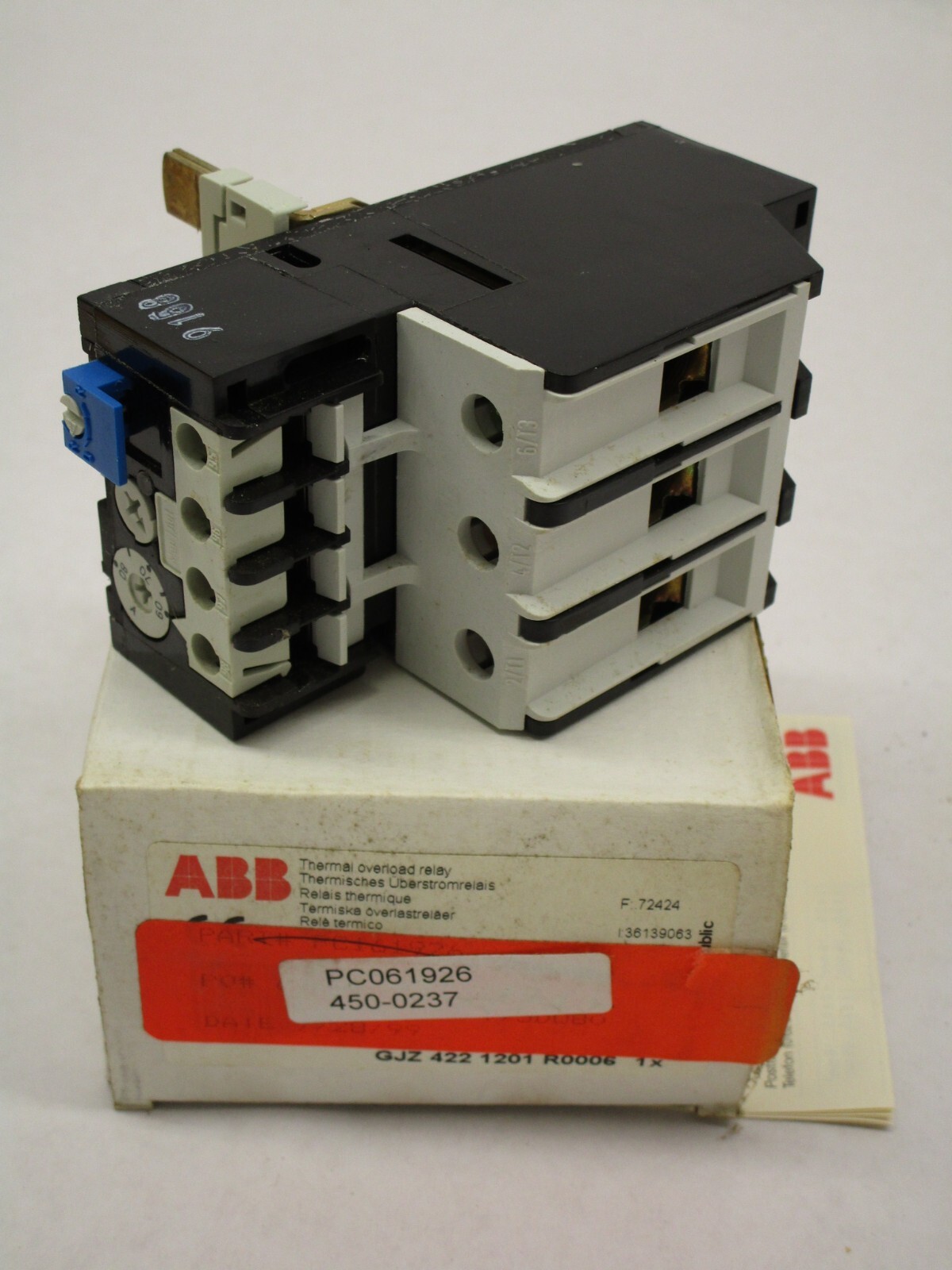 ABB T75DU80 Thermal Overload Relay 60-80A UNUSED NEW