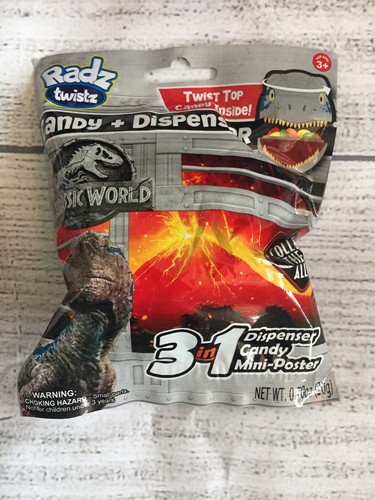 (Lot of 6) Radz Jurassic World Candy + Dispenser + Mini Poster Blind Bags Sealed