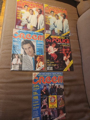 X 5 Creem Magazines 1983 Police, David Bowie, Clash, Kinks