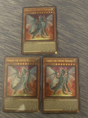 3x Timaeus The United Dragon Bach! Near Mint Condition