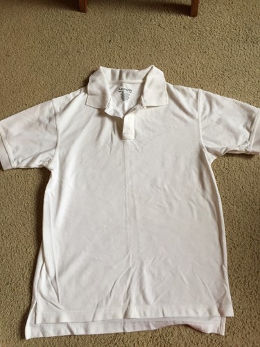 Set of 3 ARROW White Polo School Dress Golf Style Shirt Boy Size L 14-16 Uniform