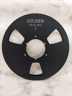 One Black Studer 10.5'' 1/4' Light Metal Aluminum Reel to Reel Tape Reel A80