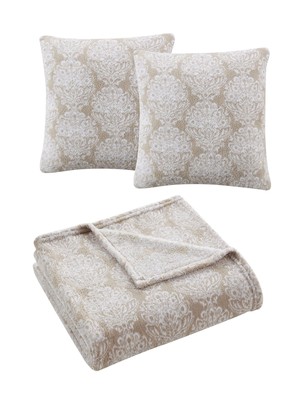 INFINITY HOME Beige Patterned 16 X 16 Decorative Pillow