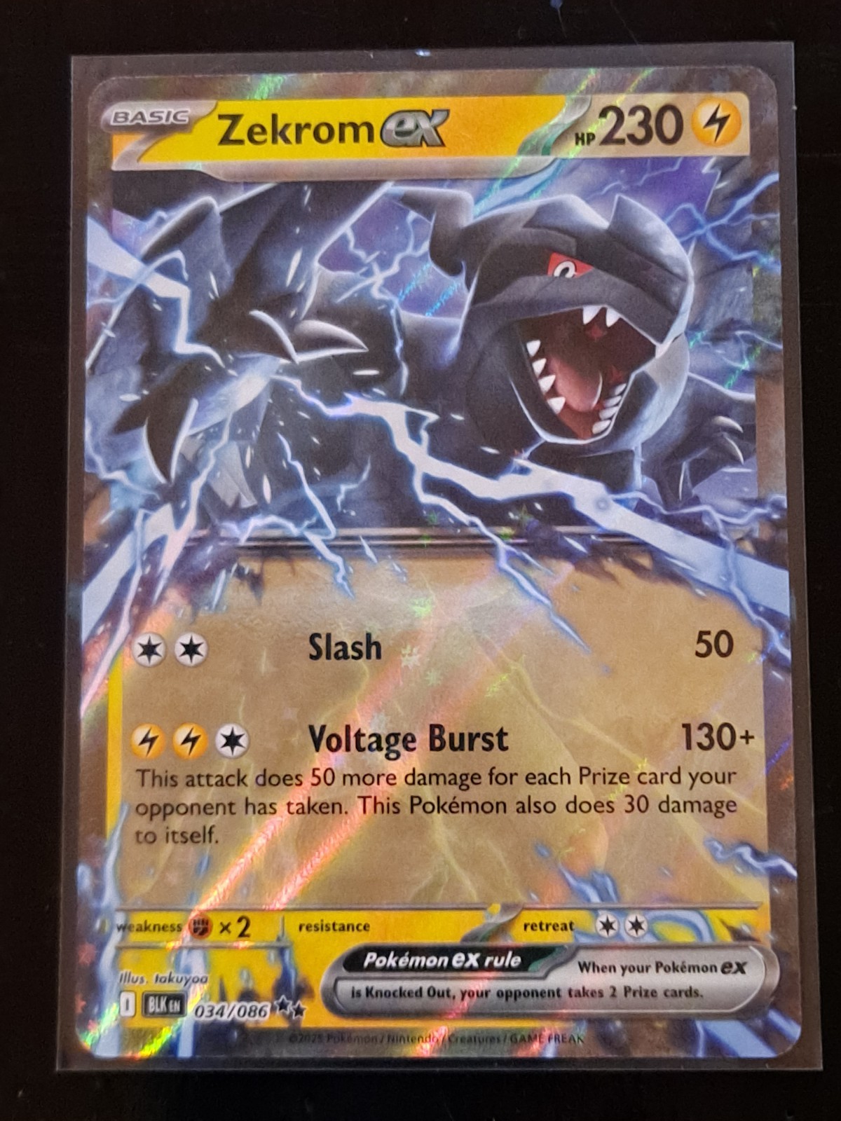 Zekrom ex - 034/086 - Black Bolt - Double Rare - NM | eBay