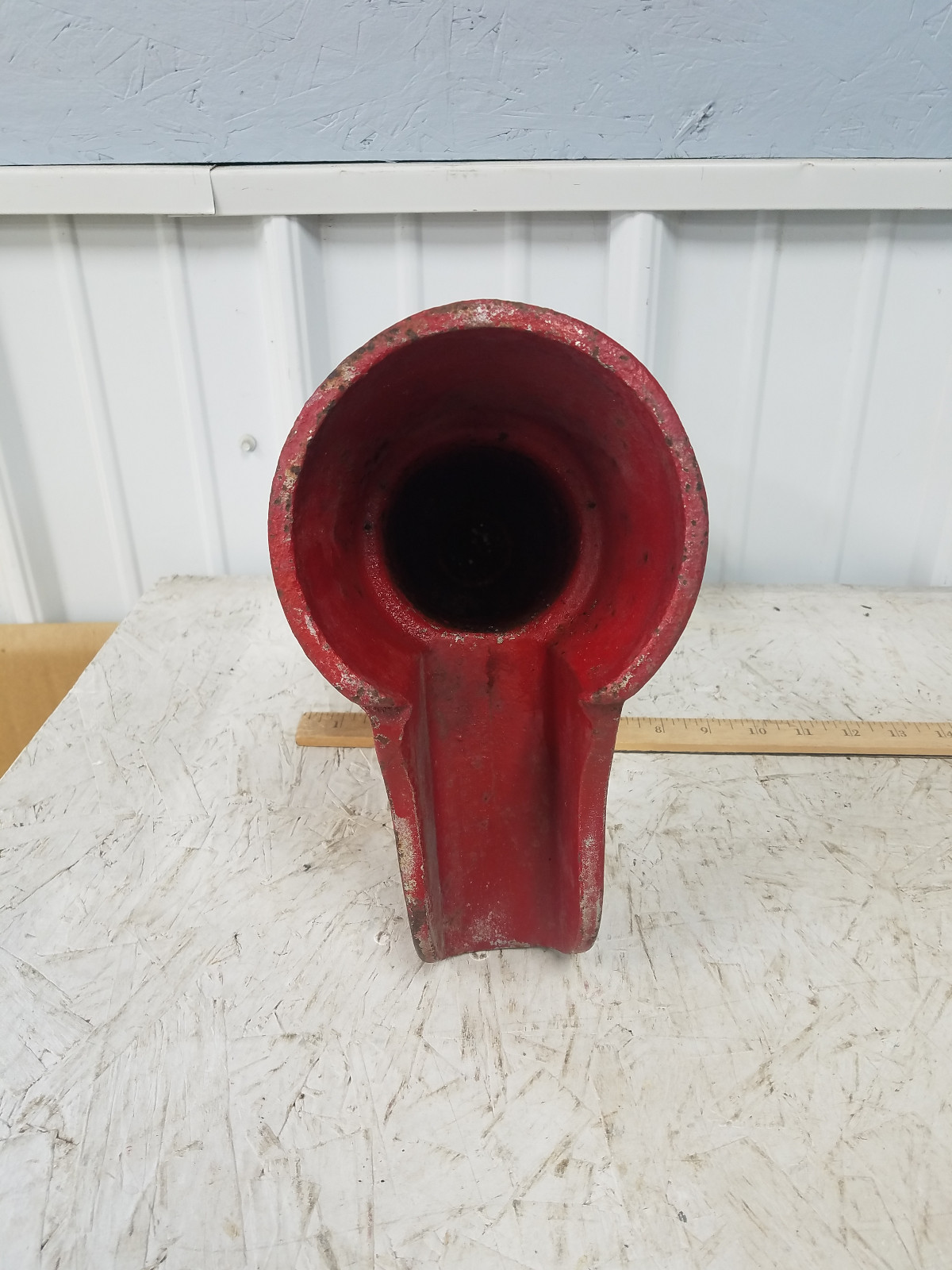 Vintage Country Painted Red Cast Iron Water Pitcher Hand Pump 