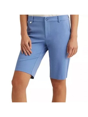 

LAUREN RALPH LAUREN Женские темно-синие шорты-бермуды на молнии с логотипом Petites, Navy, 201791457008