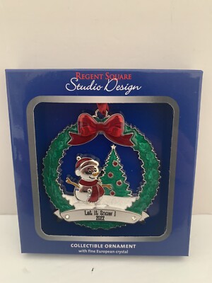 Regent Square Studio Design Let it Snow 2022 Snowman Collectible Ornament