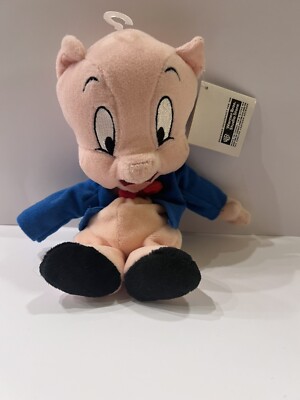 1998 Vintage PORKY PIG Bean Bag Plush MWT Warner Bros Studio Store